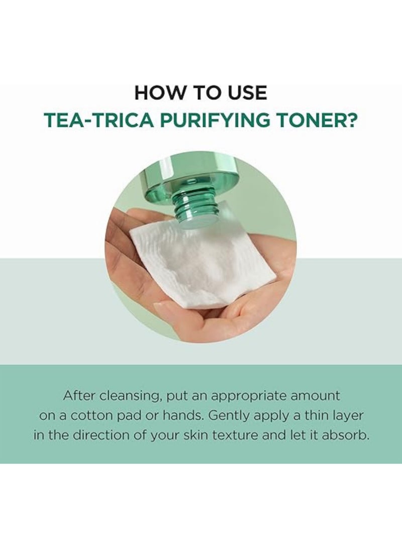 Tea-Trica Purifying Toner – Soothing Hydration and Acne Care with Centella Asiatica Extract – Balances and Refreshes Skin, 210ml