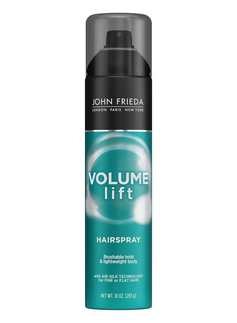 John Frieda Volume Lift Hairspray for Fine or Flat Hair Safe for Color-Treated Hair Volumizing Hair Nourishing Spray with Air-Silk Technology 10 Ounces