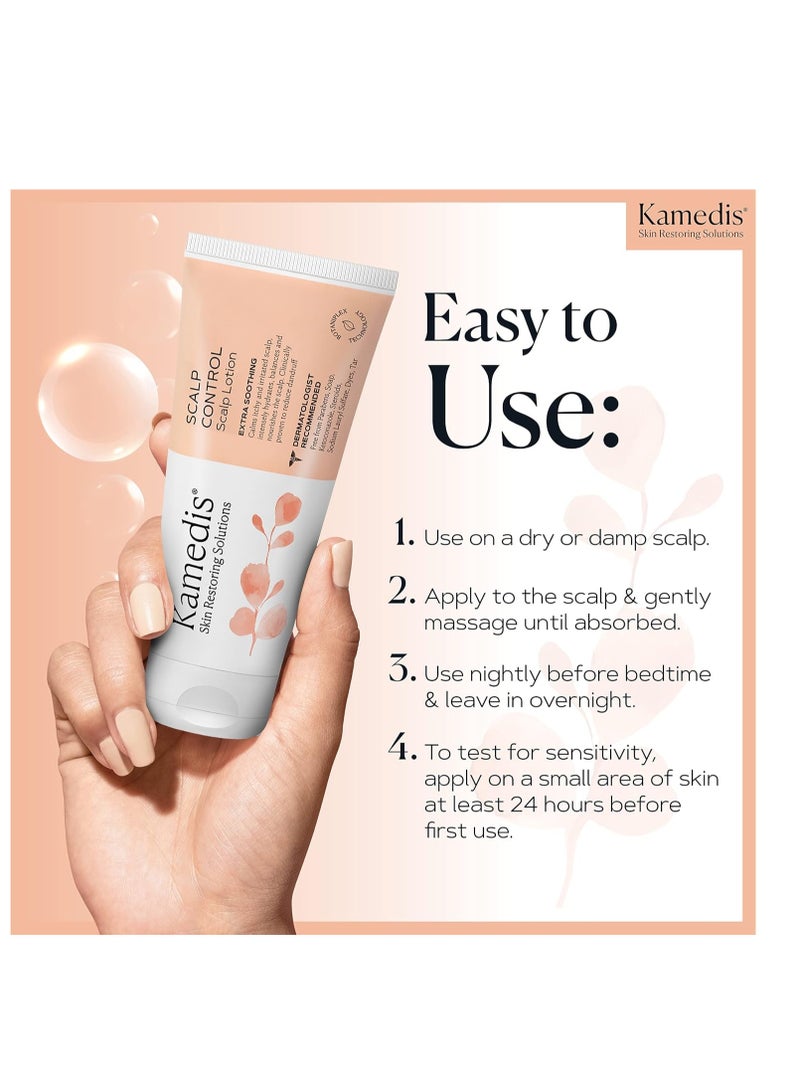 KAMEDIS Moisturizer Scalp Leave-On Botanical Lotion. For Dandruff, Dry, Itchy, Flaky, Seborrheic Dermatitis, Psoriasis and Sensitive Scalp Skin. Over-Night Head Mask, Parabens Free. 3.38 Fl Oz.