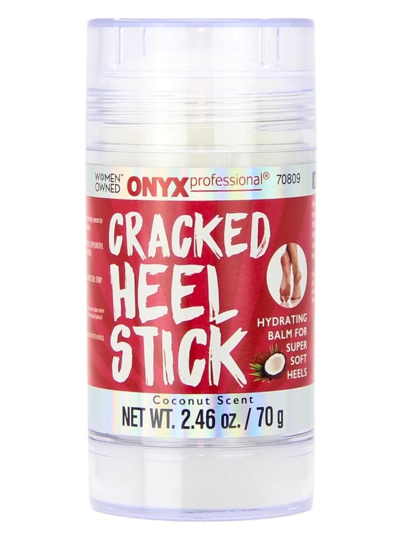 Onyx Professional Cracked Heel Repair Balm Stick for Dry Cracked Feet Treatment, Moisturizing Heel Balm Rolls On So No Mess Like Foot Cream or Foot Lotion, Rescues Cracked Feet, Coconut Scent