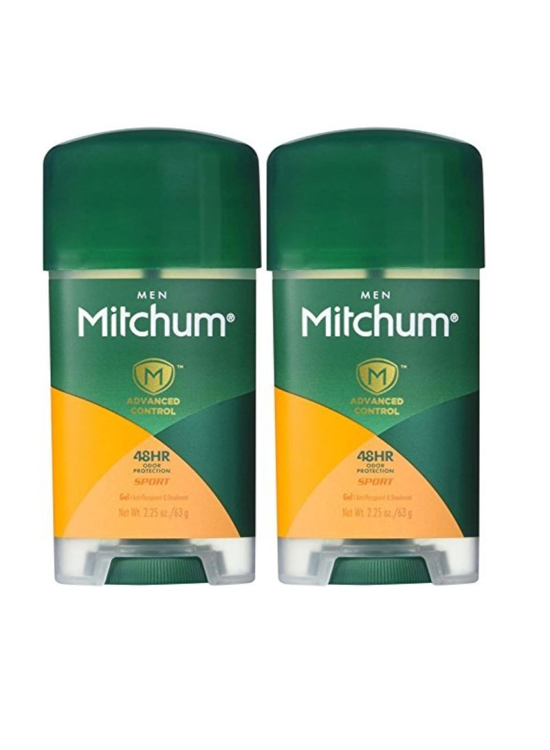 Mitchum Clear Gel Antiperspirant & Deodorant for Men, Super Sport - 2.25 oz - 2 pk