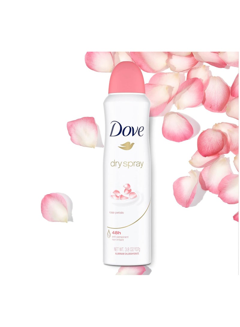 Dove Antiperspirant Deodorant Rose Petals, 3.8 Oz, Pack of 3