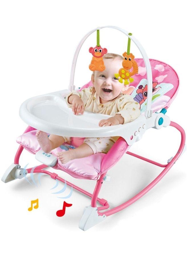 2 in 1 Music Vibrating Baby Rocker + Dining Table