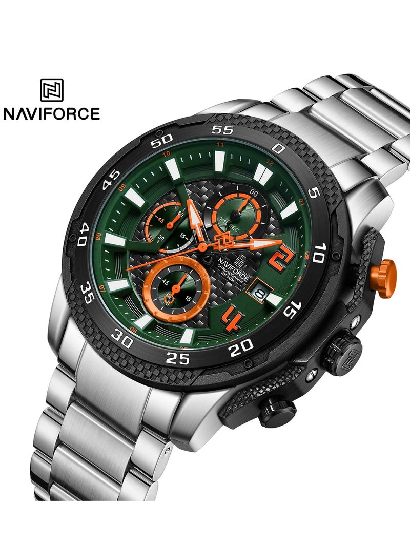 New Naviforce NF-8047S Men’s Wrist Watch, Stainless Steel Straps