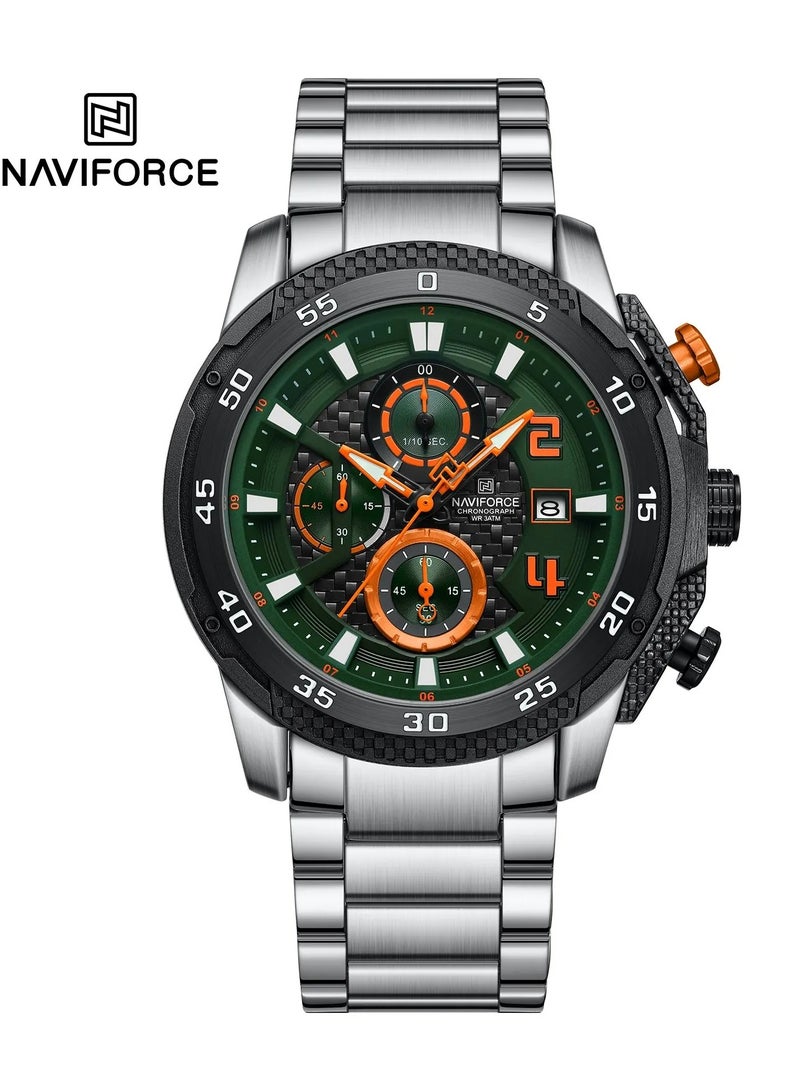 New Naviforce NF-8047S Men’s Wrist Watch, Stainless Steel Straps