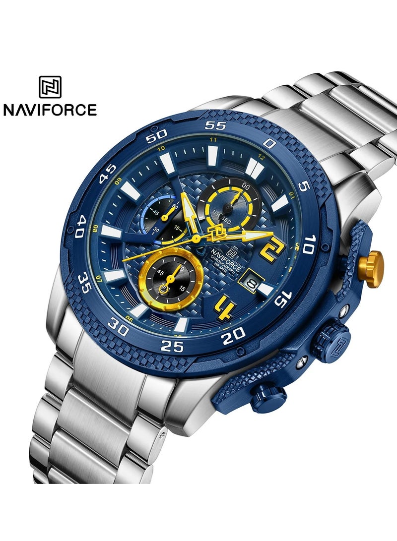 New Naviforce NF-8047S Men’s Wrist Watch, Stainless Steel Straps