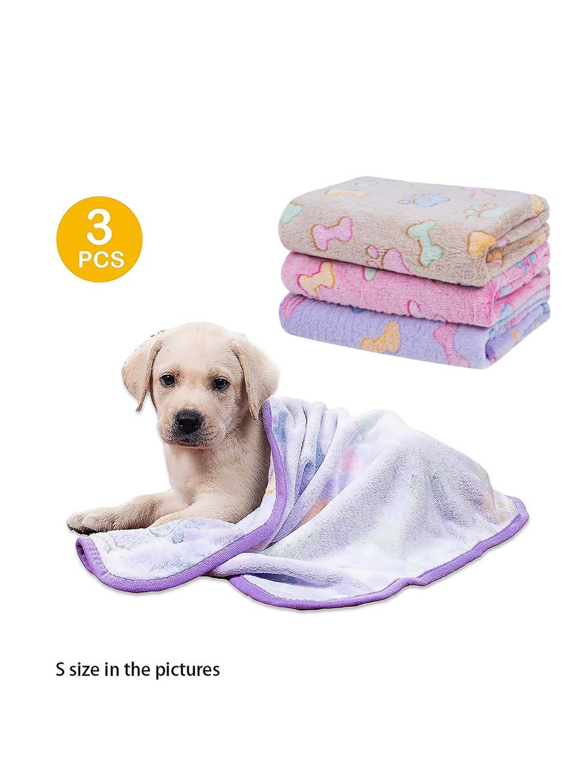 Soft Fluffy Blankets Cute Fleece Pet Blanket Warm Sleep Mat Print Design Puppy Kitten Blanket Mat