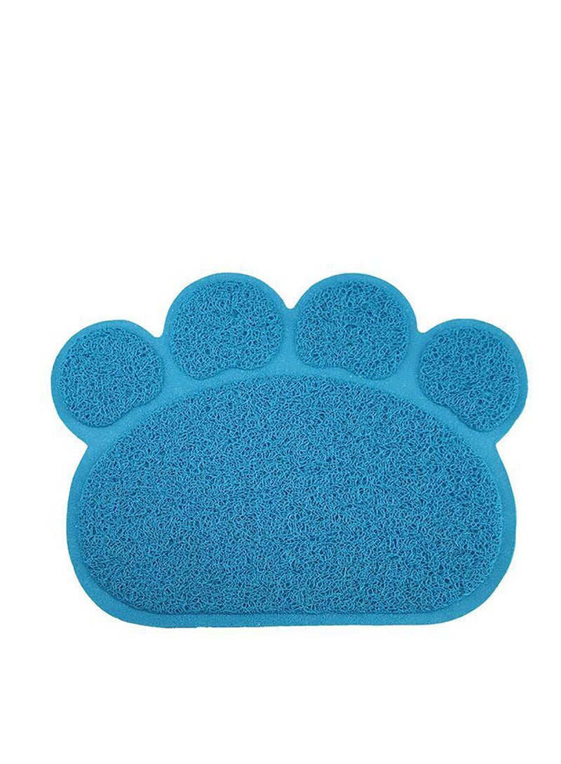 1 Pcs Cat Food Mat Waterproof Dog Cat Bowl Mat, PVC Pet Bowl Feeding Mat Small Dog Mat Pet Feeding Mat Pet Food Water Anti-slip Feeding Placemat Paw Shape for Cat Dog Use