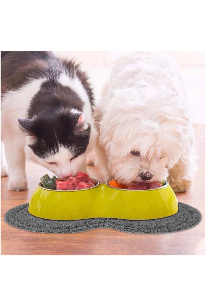 Silicone Pet Feeding Mat, Feeding Bowl Mat Waterproof Non-slip Pet Food PVC Mat for Cats and Dogs