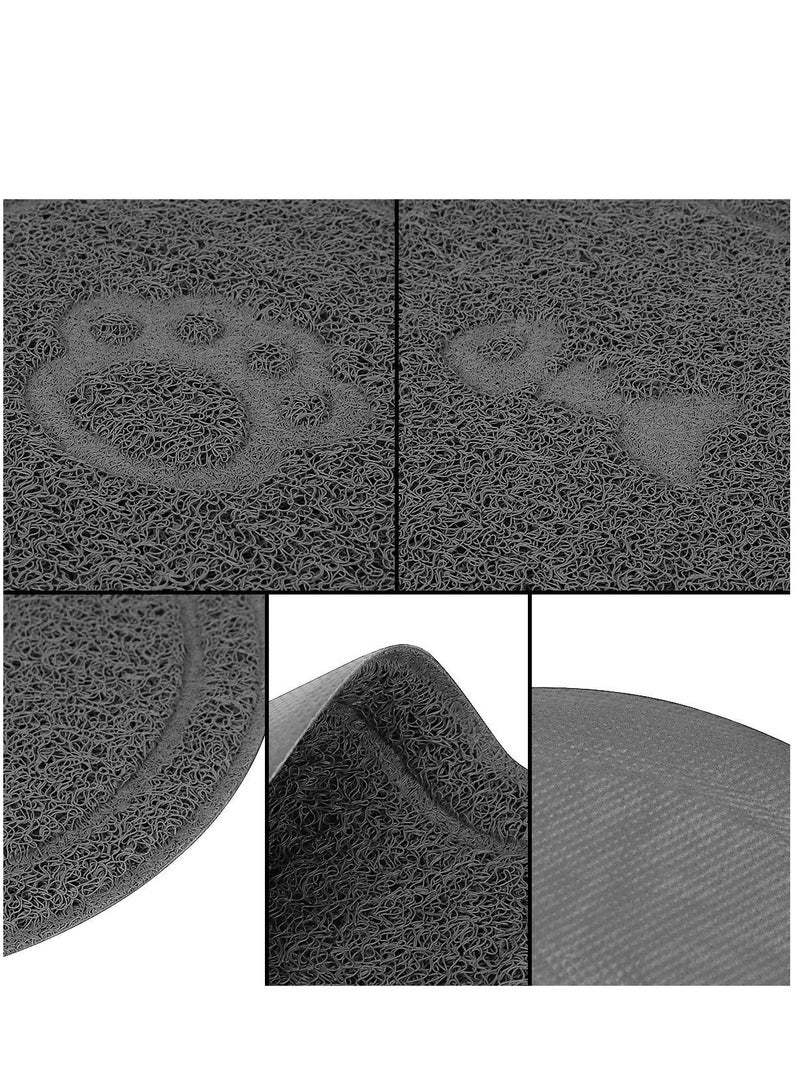 Silicone Pet Feeding Mat, Feeding Bowl Mat Waterproof Non-slip Pet Food PVC Mat for Cats and Dogs