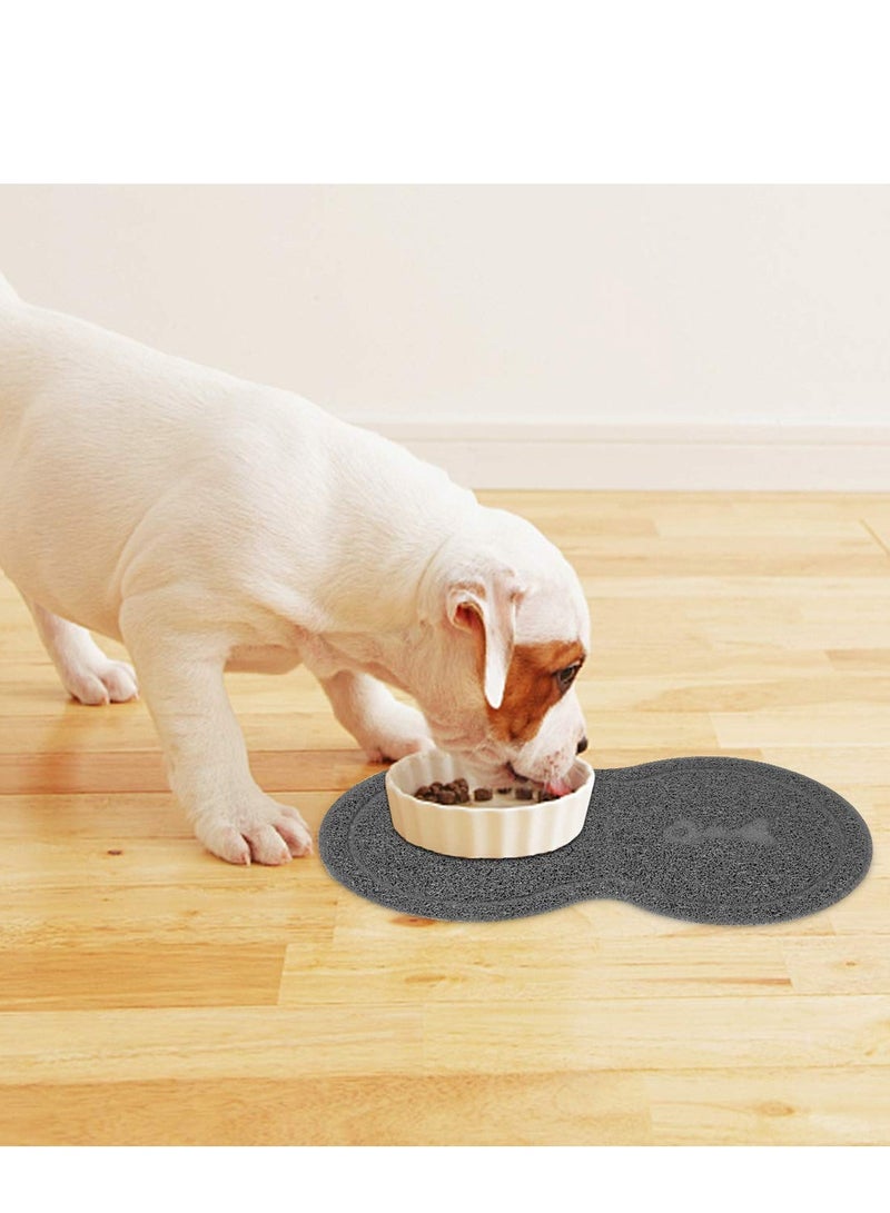Silicone Pet Feeding Mat, Feeding Bowl Mat Waterproof Non-slip Pet Food PVC Mat for Cats and Dogs