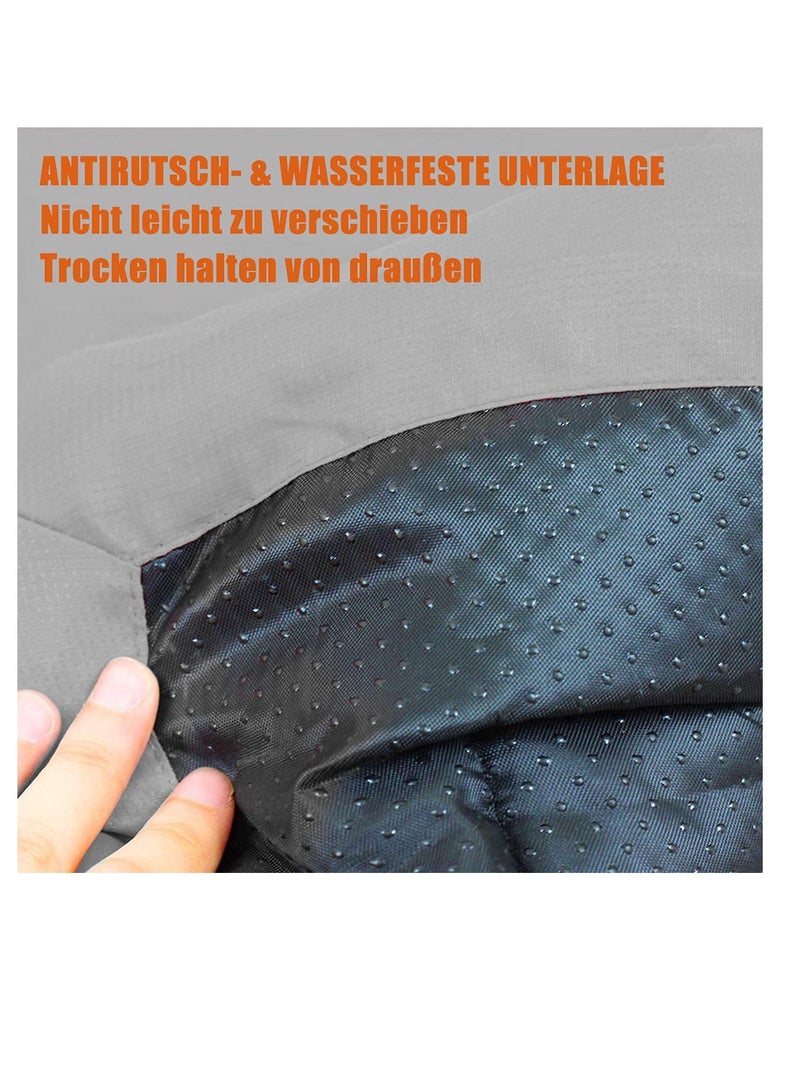 Outdoor Dog Bed, 35”x24“ Portable Camping Travel Dog Bed, Soft, Comfortable, Waterproof, Non-Slip, Machine Washable Easy to Clean Pet Mat for Small, Medium and Large Dog and Cat, Grey