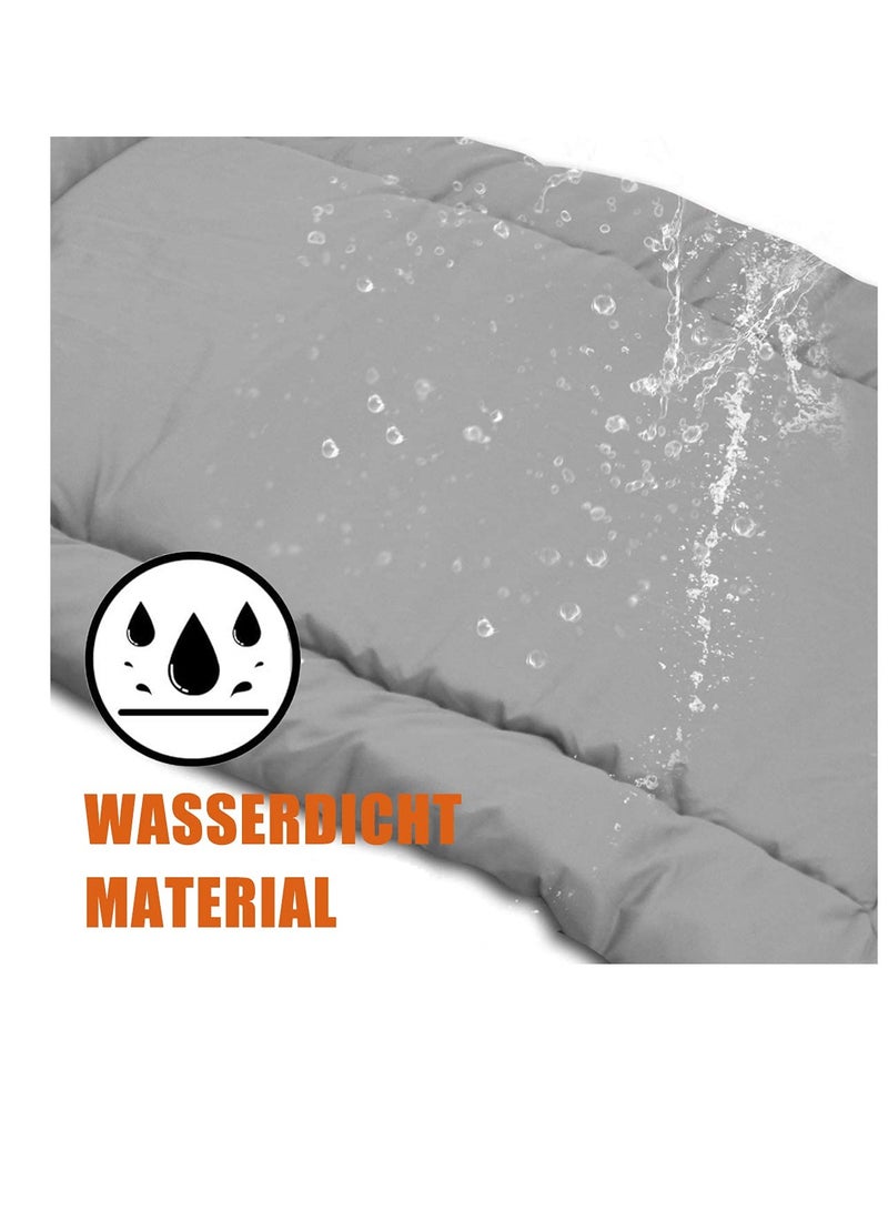 Outdoor Dog Bed, 35”x24“ Portable Camping Travel Dog Bed, Soft, Comfortable, Waterproof, Non-Slip, Machine Washable Easy to Clean Pet Mat for Small, Medium and Large Dog and Cat, Grey