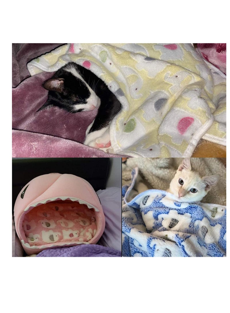 3 Pack Dog Blankets, Ultra Soft Elephant Pattern Pet Blanket, Cozy Flannel Throw for Small Dogs and Cats (23