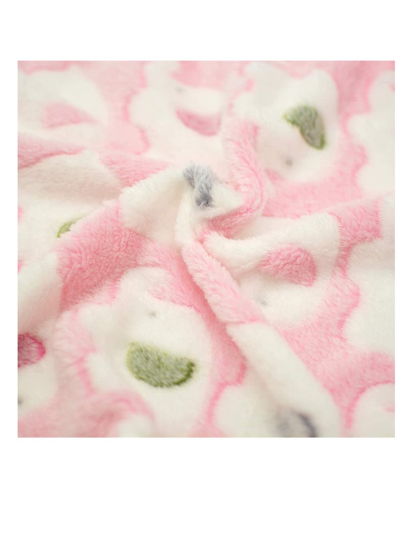 3 Pack Dog Blankets, Ultra Soft Elephant Pattern Pet Blanket, Cozy Flannel Throw for Small Dogs and Cats (23