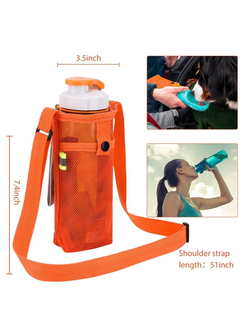 Water Bottle Holder, Water Bottle Carrier, with Adjustable Shoulder Strap Beach Bottle Bag Water Bottle Sling Dog Water Bottle Sleeve for Sports Gym Hiking Camping Walking