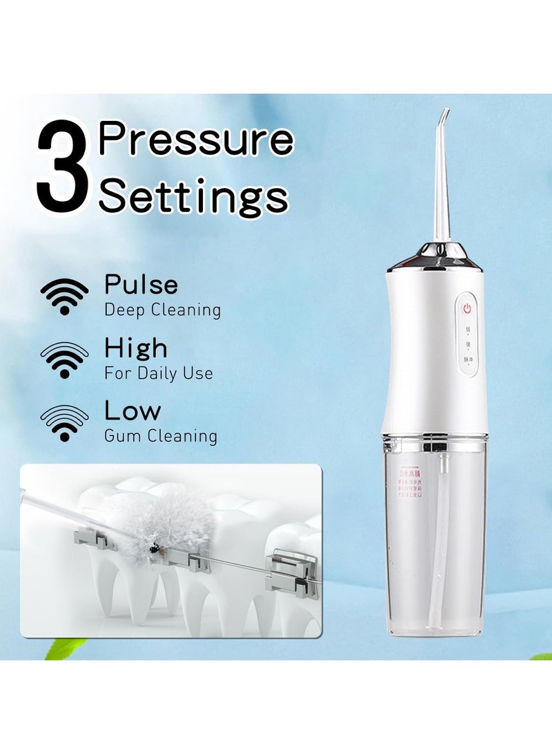 Water Flosser Electric Teeth Cleaning Dental Irrigator Cordless USB Rechargeable 3 Cleaning Modes Home Dental Care