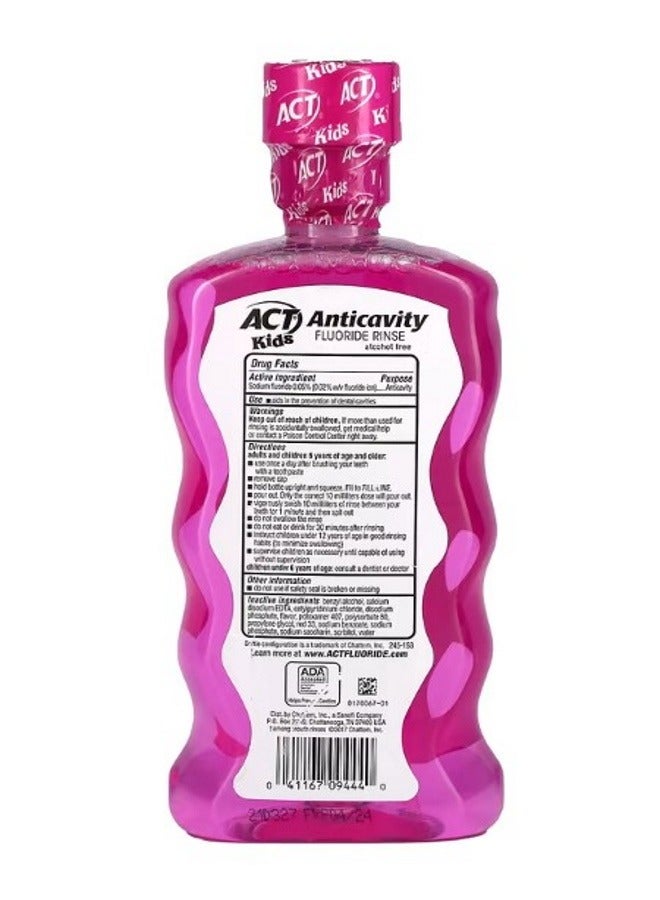 Kids Anticavity Fluoride Rinse Alcohol Free Bubble Gum Blowout 16.9 fl oz 500 ml