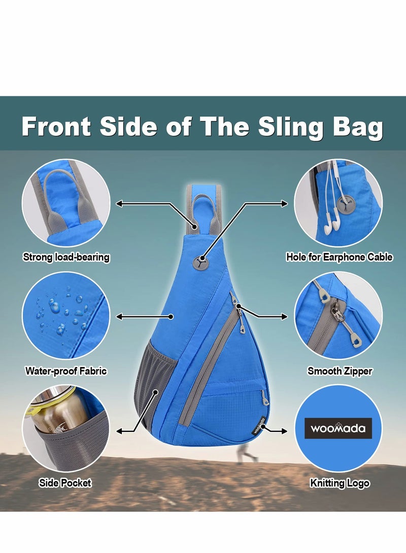 Versatile Sling Bag for Men & Women - Crossbody Backpack with Hidden Earphone Hole for Hiking & Daily Use