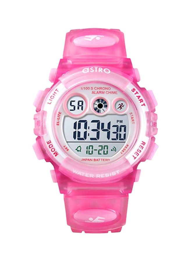 Astro Kids Watch, Digital Display and Plastic Strap - A9935-PPPS, Pink