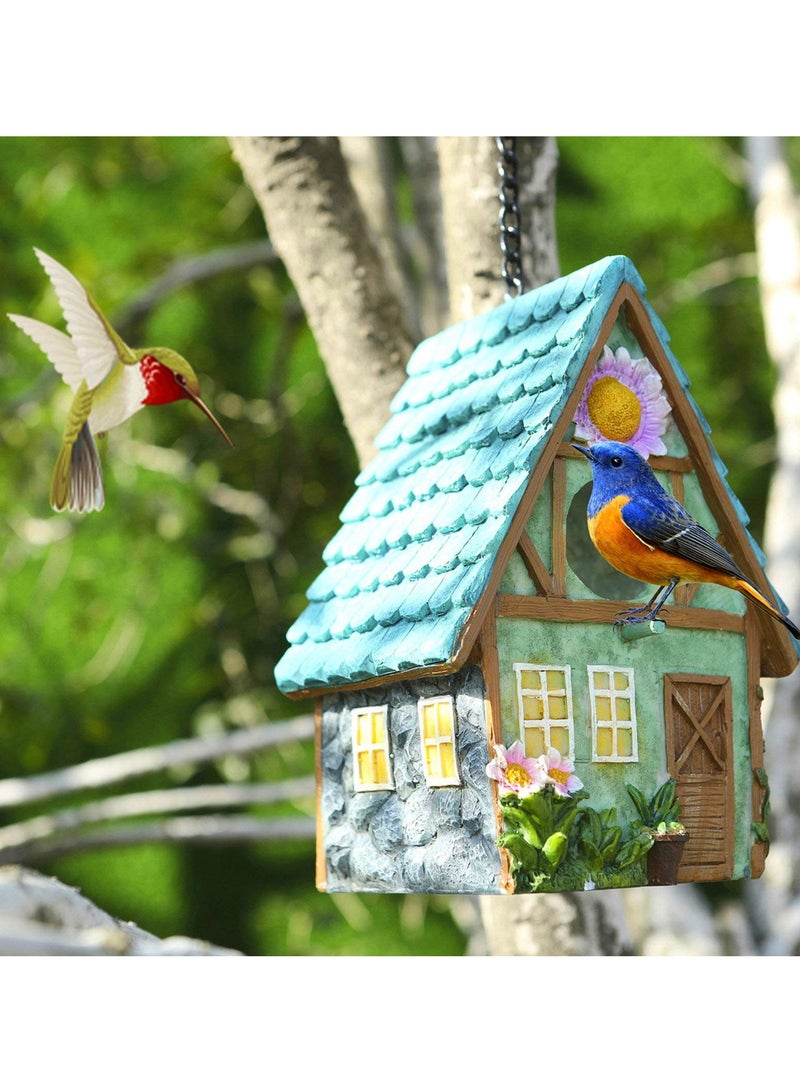 Colorful Wooden Bird House, Cute Hanging Nest for Garden and Home Decor, Perfect Gift for Bird Lovers