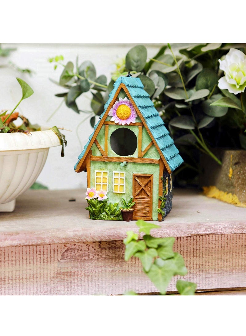 Colorful Wooden Bird House, Cute Hanging Nest for Garden and Home Decor, Perfect Gift for Bird Lovers