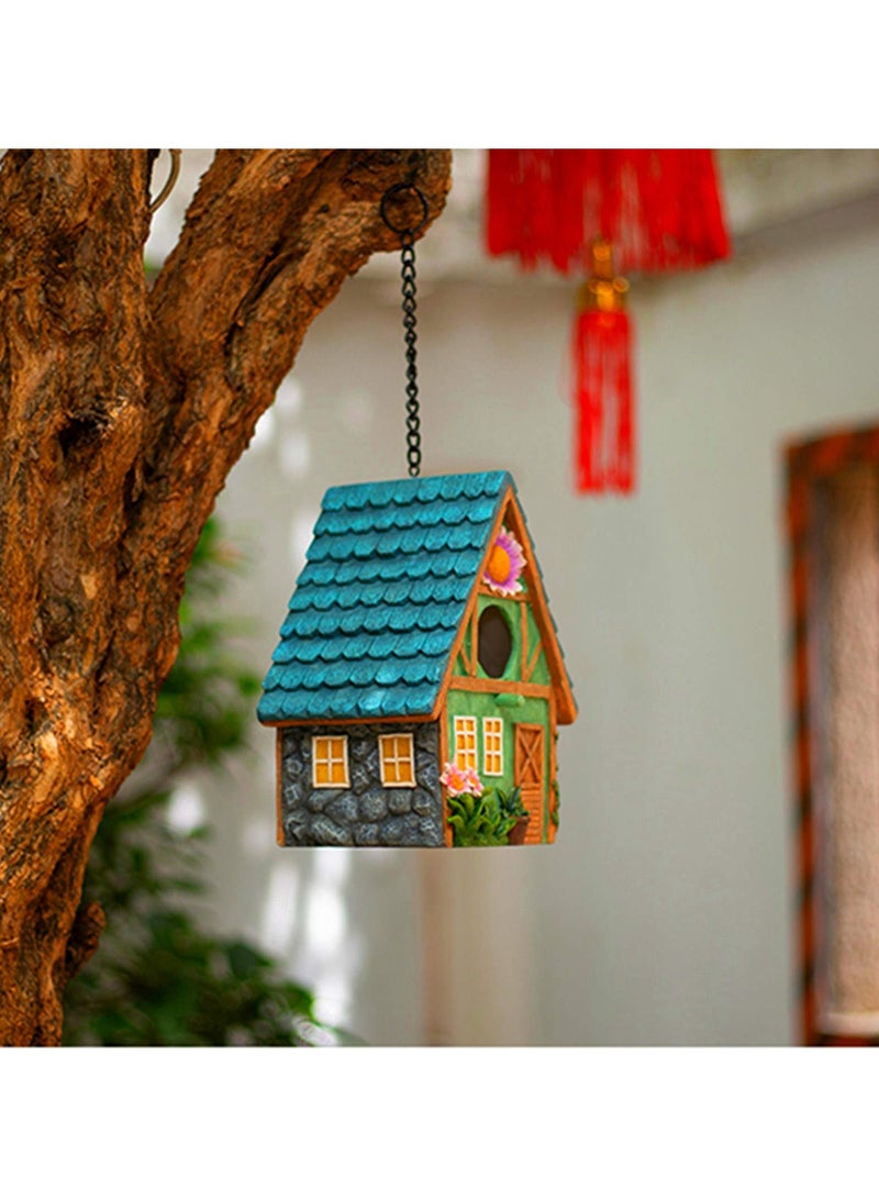 Colorful Wooden Bird House, Cute Hanging Nest for Garden and Home Decor, Perfect Gift for Bird Lovers