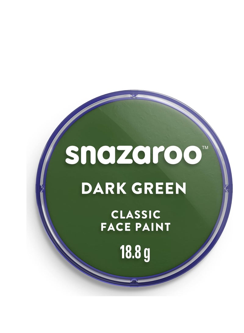 Snazaroo Classic Face and Body Paint, 18.8g (0.66-oz) Pot, Dark Green