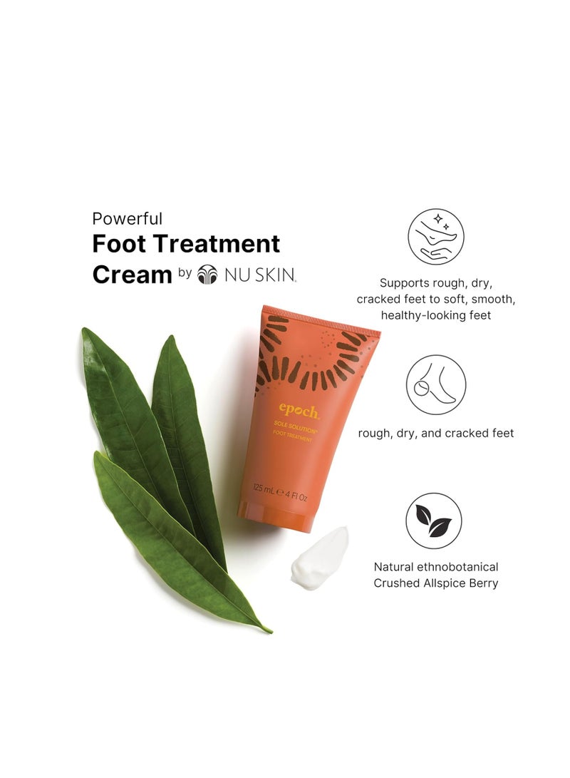 Nu Skin Epoch Sole Solution | Effective Foot Cream for Dry Cracked Heels and Feet | Foot Care with Urea Cream for Feet | Repair Foot Health | Moisturizer & Lotion for Clean Feet | 4 Fl Oz | 1 Pack