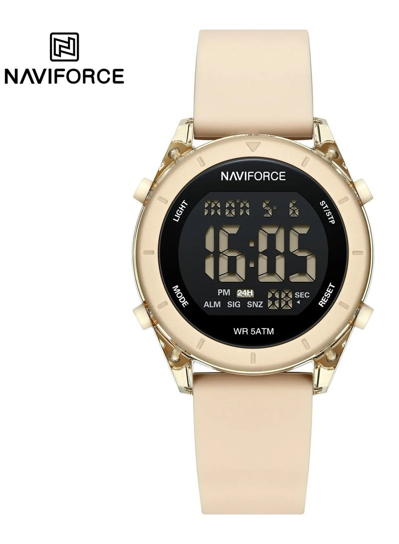 New Naviforce Watch NF-7108 Women's Fashion Watch, Stylish Digits Watch with Silicon Strap for Women