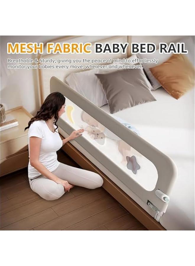 Foldable Toddler Bed Rails - Kids Guard Bumper for Crib Safe Bed Side Rail for Twin Queen King Full Size Beds (200cm)