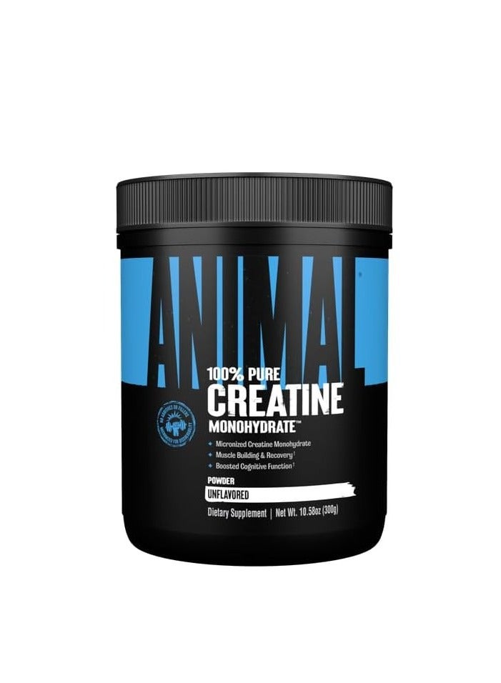 Animal Micronized Creatine – Delay Muscle Fatigue, Enhance Endurance, Boost Strength – Creatine Monohydrate Supplement for Men & Women – 300g