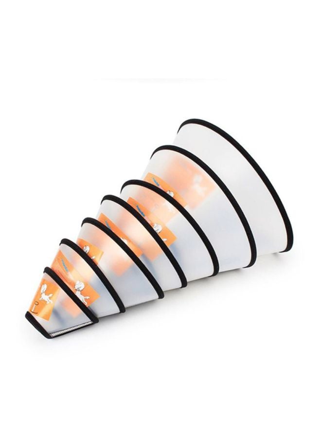 Anti-Biting Grooming Protective Wound Healing Cone Collar Cover Clear/Black