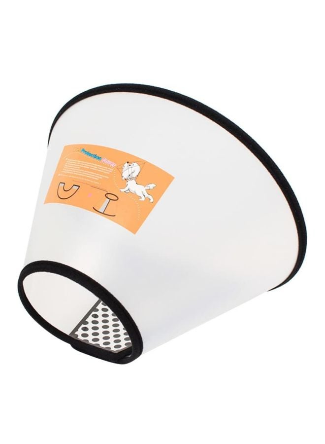Anti-Biting Grooming Protective Wound Healing Cone Collar Cover Clear/Black