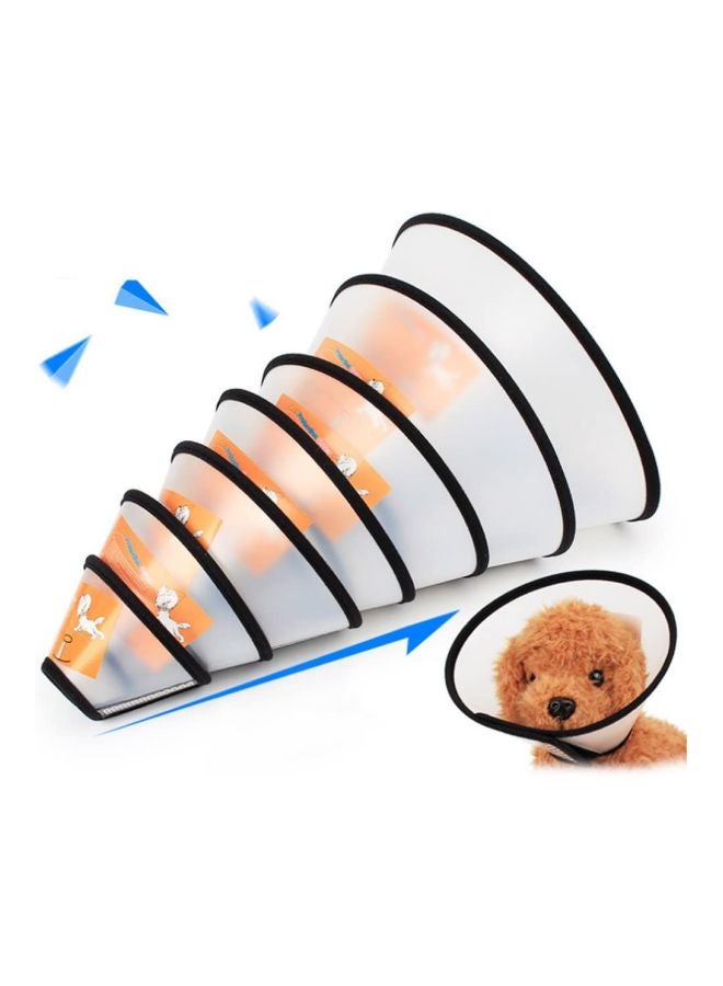 Anti-Biting Grooming Protective Wound Healing Cone Collar Cover Clear/Black