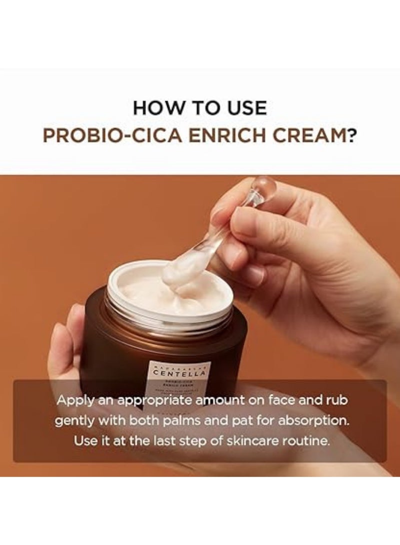 Centella Probio-Cica Enrich Cream 50ml – Intensive Hydrating & Soothing Face Cream With Centella Asiatica Extract And Probiotics