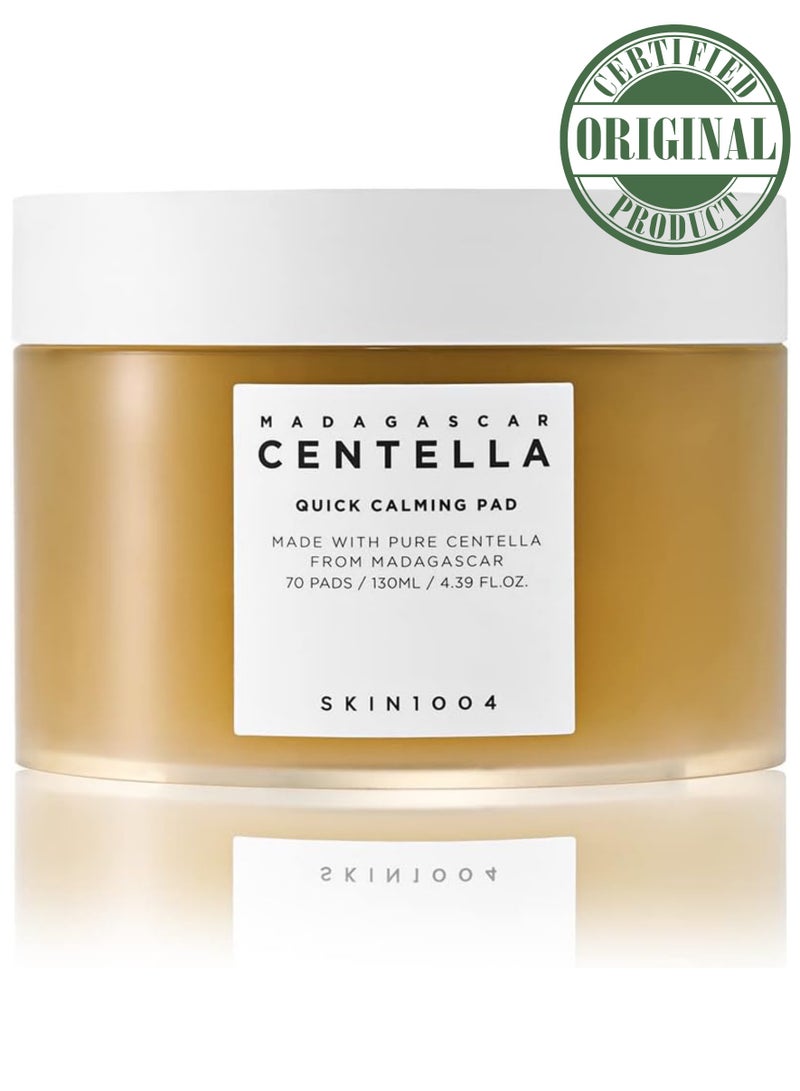 Centella Quick Calming Pads - Instant Soothing Essence Toner Pads with Centella Asiatica for Rapid Relief and Hydration, 70pads