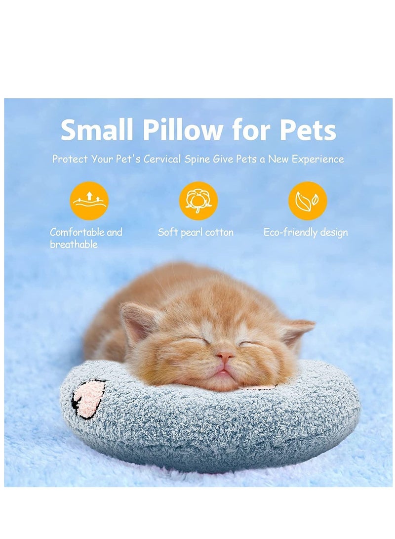 Pillow for Cats Ultra Soft Fluffy Pet Calming Toy Half Donut Cuddler Deep Sleep U-Shaped Accompanying Small Pillow, Protect Pet's Cervical Spine for Joint Relief Sleeping Improve Machine Washable