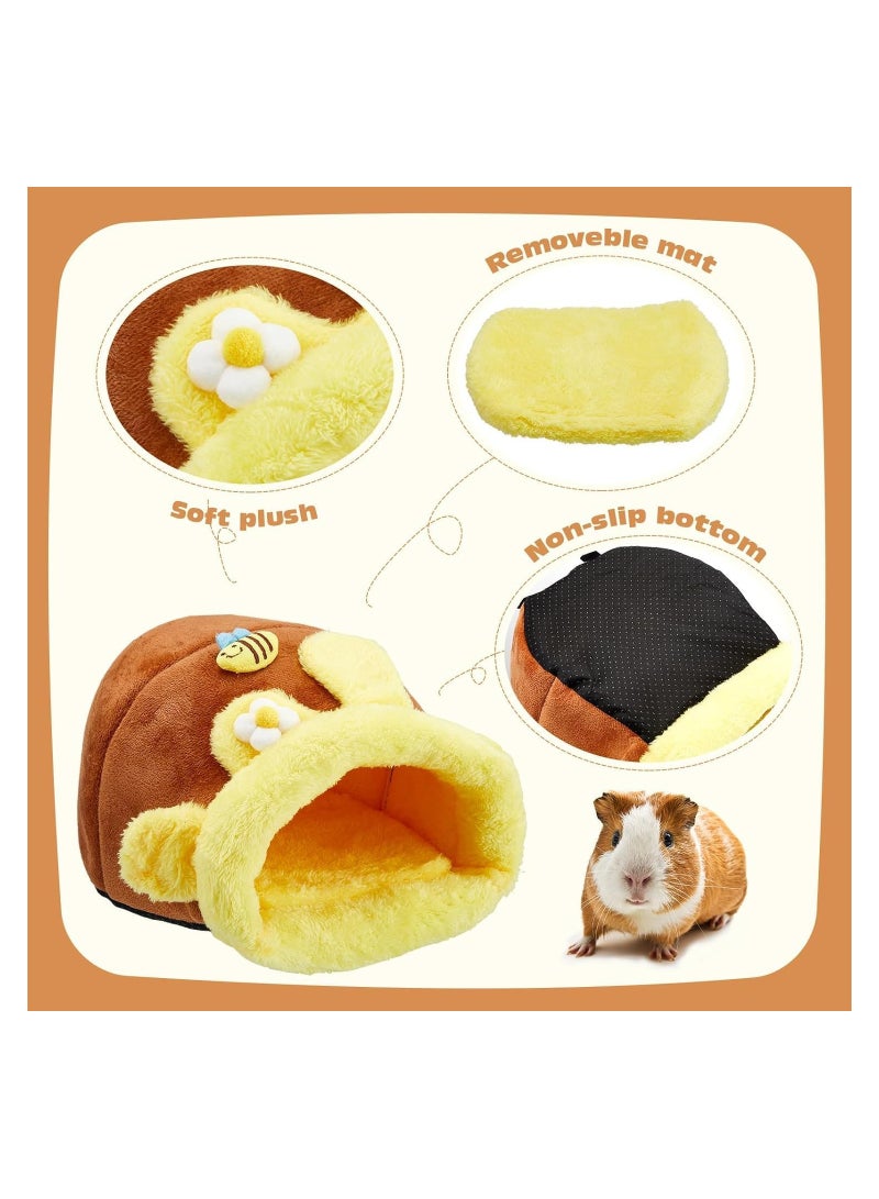 Hamster Bed Hideouts, Warm Small Animal Pet Beds, Hamster Bed House Accessories, for Small Pet Winter Sleeping Rat Hedgehog Chinchilla Ferret Hamster