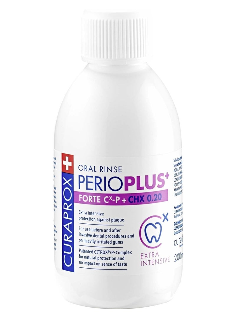 Curaprox Plus Forte CHX 0.20% Mouthwash, 200ml