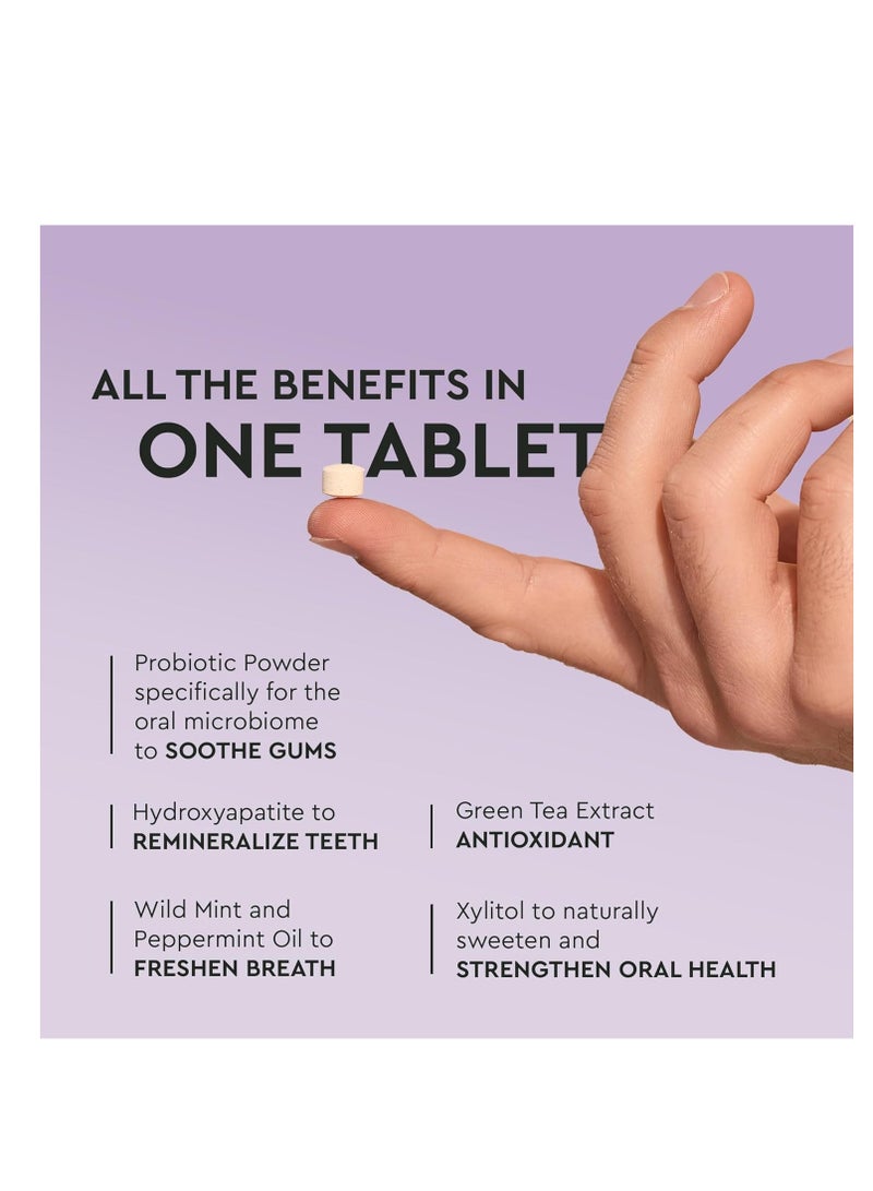 Boka Travel Size Mouthwash Tablets - Hydroxyapatite, Fluoride Free & Alcohol Free - Chewable Tablets to Freshen Breath, Kill Odor Quickly & Helps Remineralize Teeth - (90 Pcs, Mint)