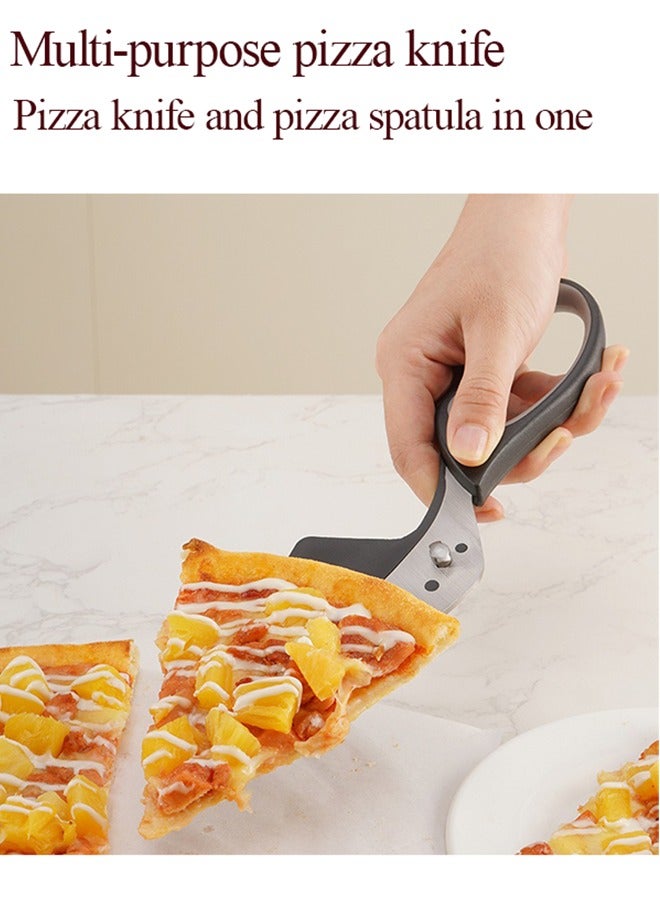 Stainless steel pizza scissors pizza spatula 2-in-1, removable pizza tool