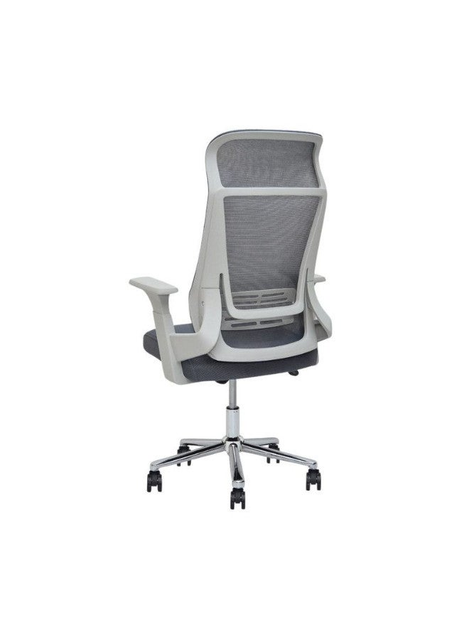 Ergonomic Office Chair GREY for Home Executive Computer Chair Wide Seat With Large Headrest Modern Desk Chair Lumbar Support Adjustable Armrests