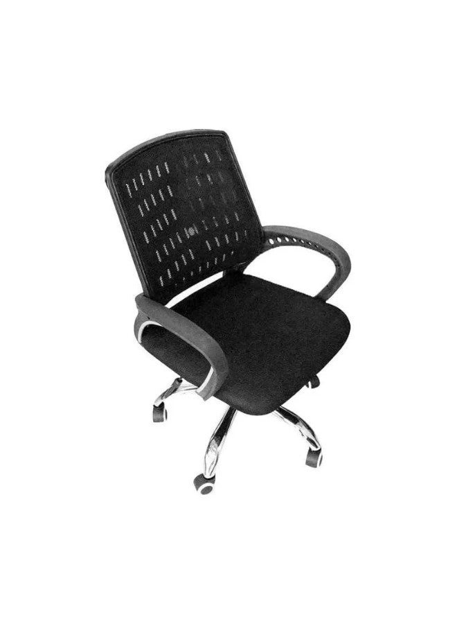 Office Chair With Stainless Steel Wheel Black 40X50X40Cm