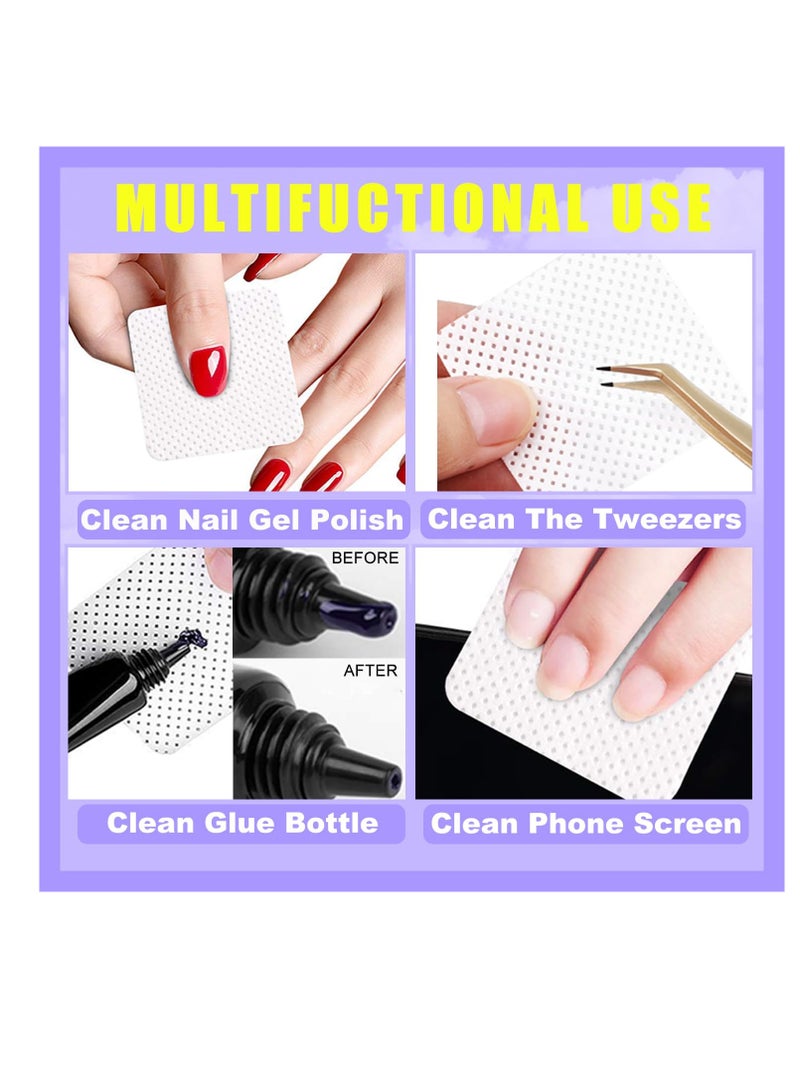NXJ INFILILA Lint Free Nail Wipes, Nail Stuff for Nail Polish Remover 540Pcs Super Absorbent Dry Nail Pliosh Remover Pads Wipes Lint Free Wipes Cleaning Wipes Nail Salon Supplies