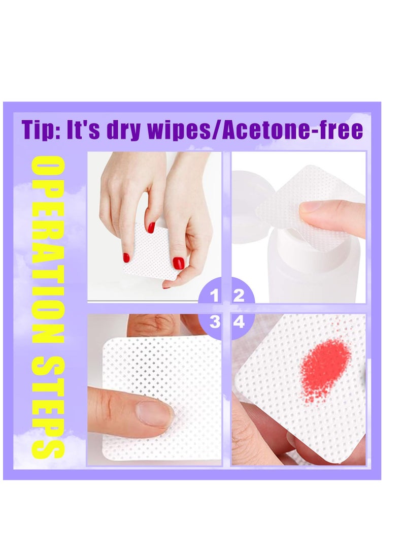 NXJ INFILILA Lint Free Nail Wipes, Nail Stuff for Nail Polish Remover 540Pcs Super Absorbent Dry Nail Pliosh Remover Pads Wipes Lint Free Wipes Cleaning Wipes Nail Salon Supplies