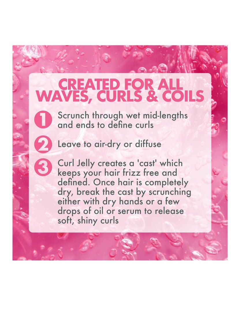 Umberto Giannini Curl Jelly Scrunching Jelly 200 ml - Frizz Solution Defining Hair Gel for 2a-4c Curly, Wavy, Coily Hair - Vegan & Cruelty-Free