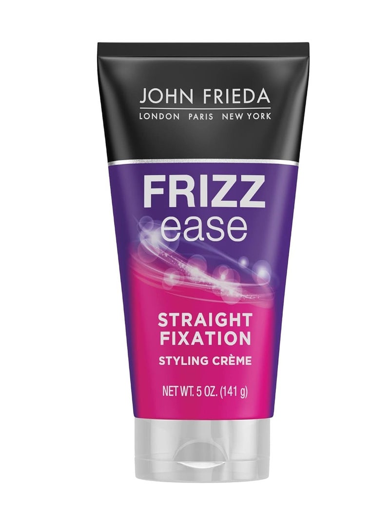 John Frieda Anti Frizz, Frizz-Ease Straight Fixation Styling Creme, Straight Hair Product for Smooth, Silky, No-Frizz Hair, 5 Ounces