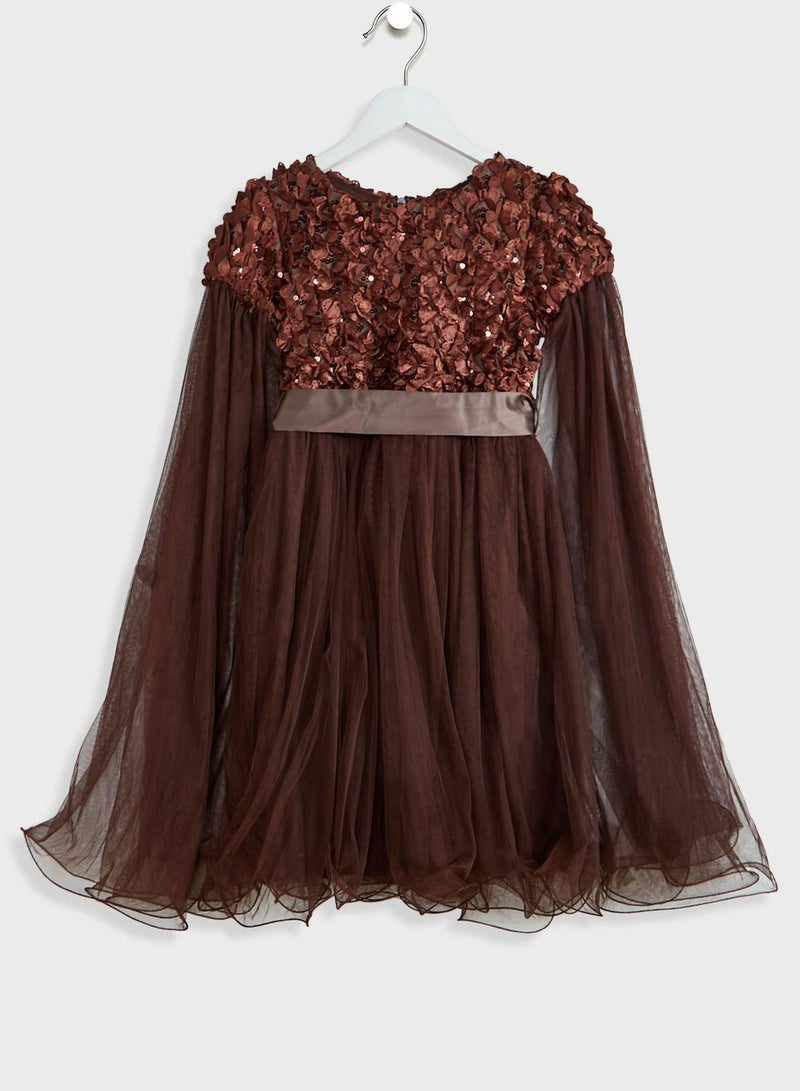 Sequin Bodice Tulle Dress