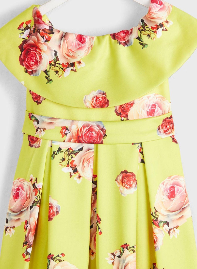 Kids Floral Print Dress